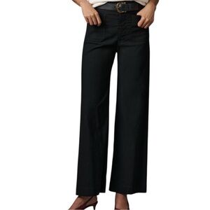 Anthropologie Black Wide Leg Jeans